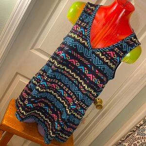 LULAROE High Low Radical Tank Sleeveless Top